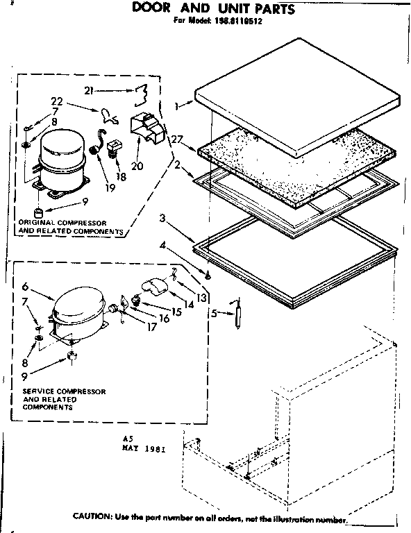 Door and unit parts