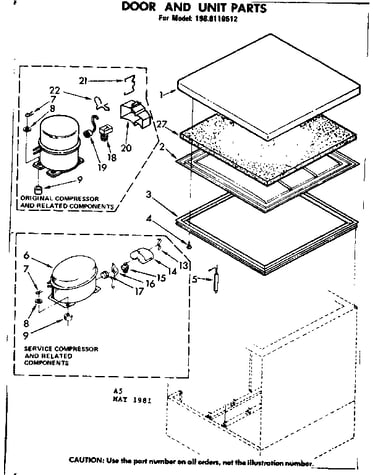 Door and unit parts