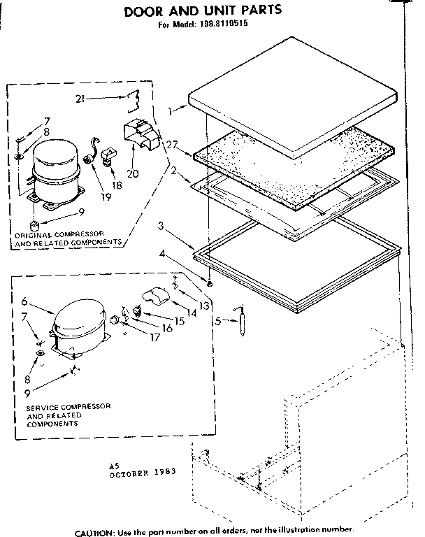 Door and unit parts