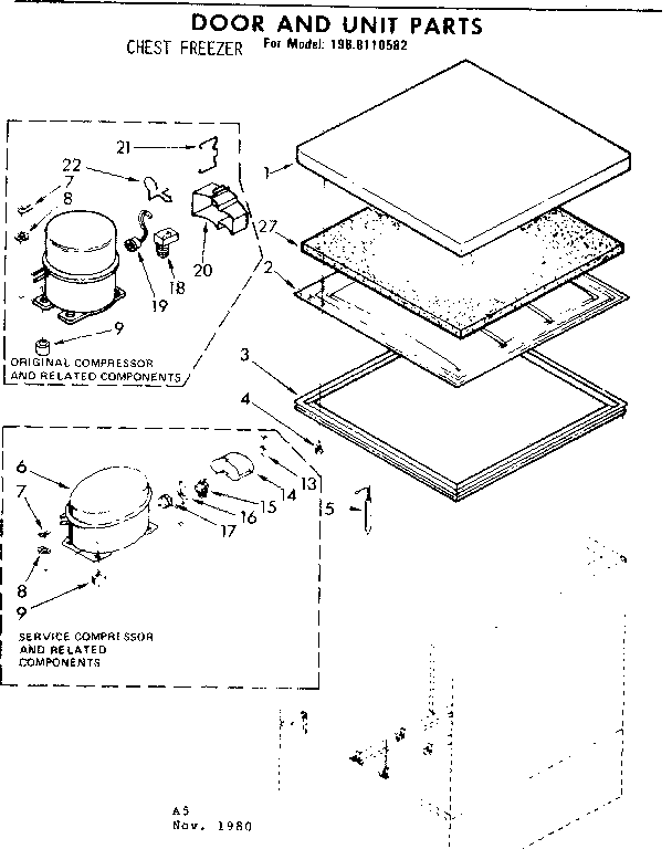 Door and unit parts