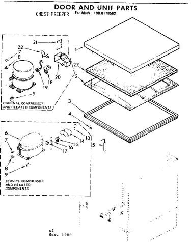 Door and unit parts