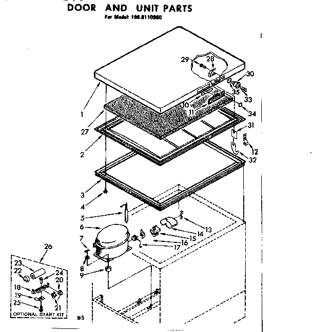 Door and unit parts