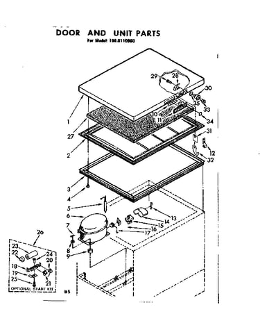 Door and unit parts