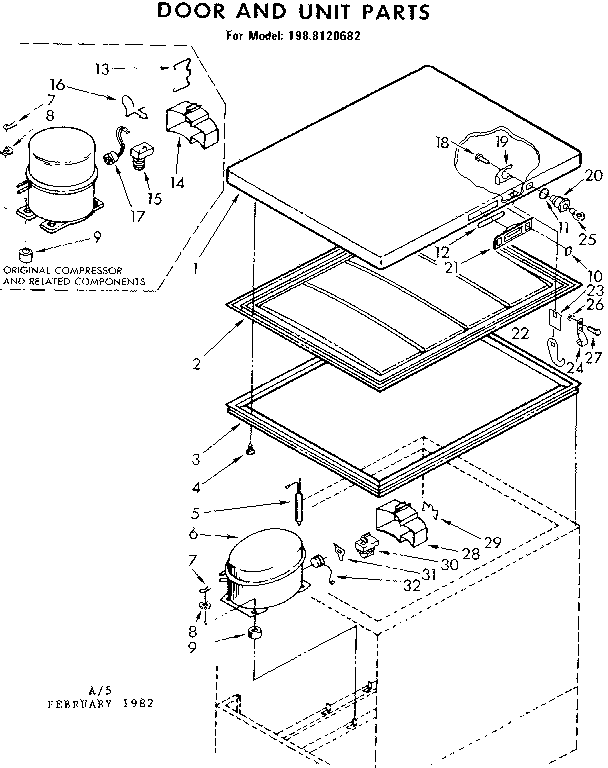 Door and unit parts