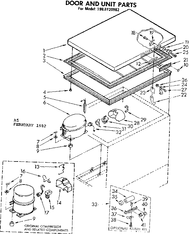 Door and unit parts