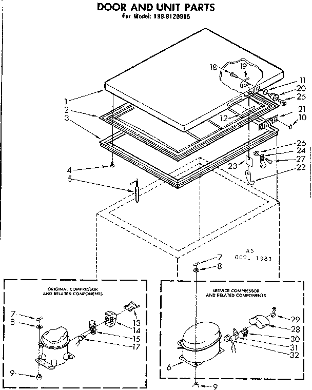 Door and unit parts