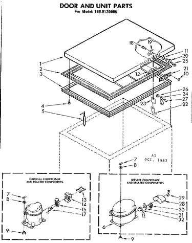 Door and unit parts