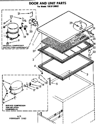 Door and unit parts