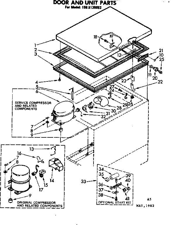 Door and unit parts