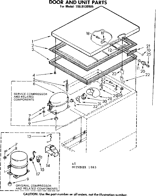 Door and unit parts