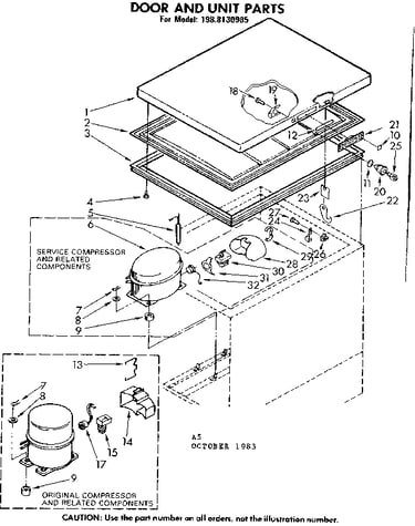 Door and unit parts
