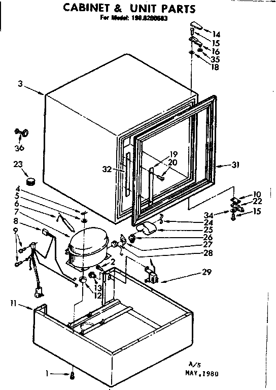 Cabinet and unit parts