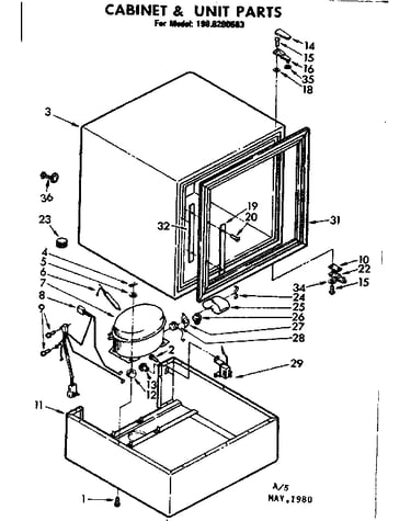 Cabinet and unit parts