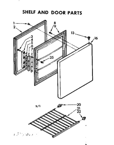 Shelf and door parts