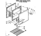 Kenmore 1988210680 shelf and door parts diagram