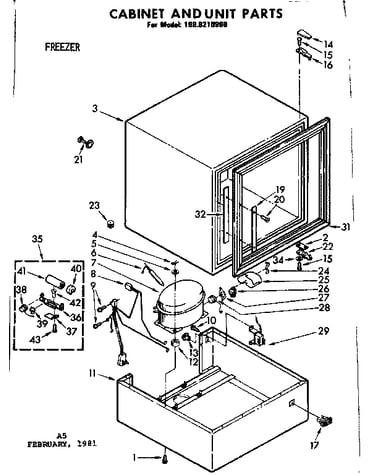 Cabinet and unit parts