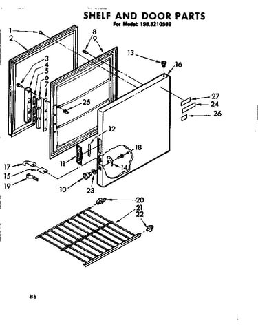Shelf and door parts
