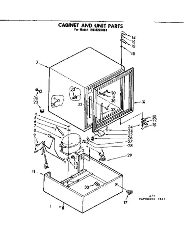 Cabinet and unit parts