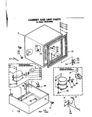 Cabinet and unit parts