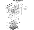 Kenmore 1988220685 shelf and door parts diagram