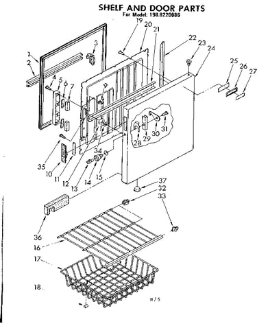 Shelf and door parts