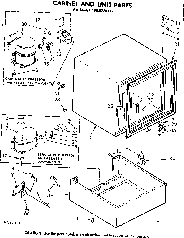 Cabinet and unit parts
