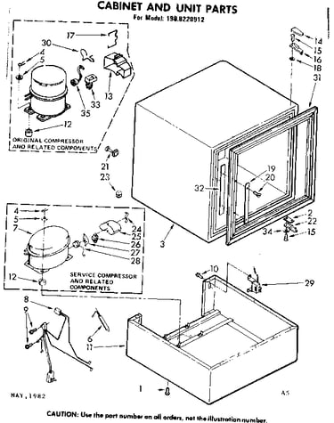 Cabinet and unit parts