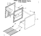Kenmore 1988220912 shelf and door parts diagram