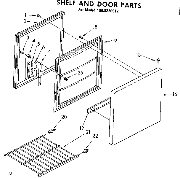 Shelf and door parts