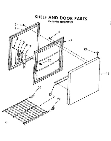 Shelf and door parts
