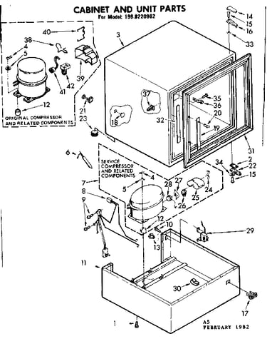 Cabinet and unit parts