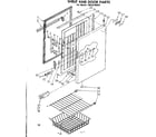 Kenmore 1988220983 shelf and door parts diagram