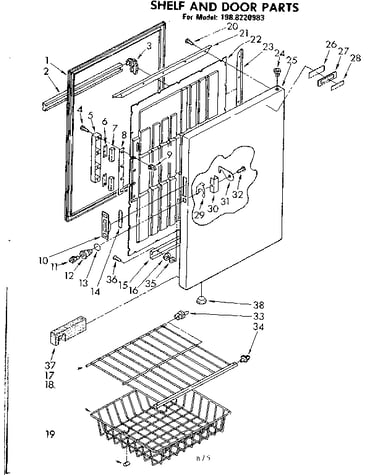 Shelf and door parts