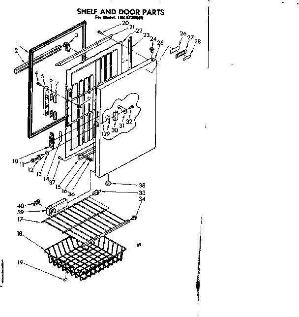 Shelf and door parts
