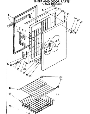 Shelf and door parts