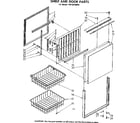 Kenmore 1988240695 shelf and door parts diagram