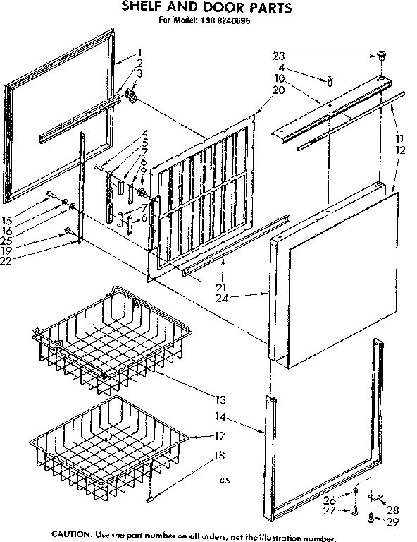 Shelf and door parts
