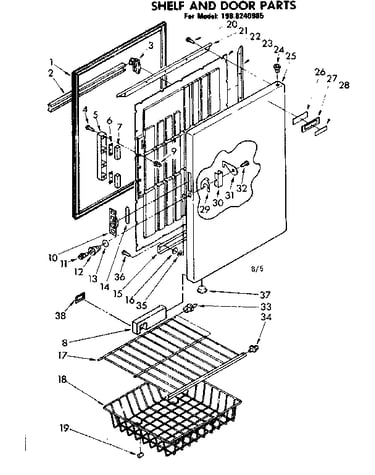 Shelf and door parts