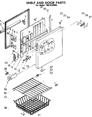 Shelf and door parts