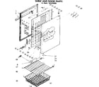 Kenmore 1988250985 shelf and door parts diagram