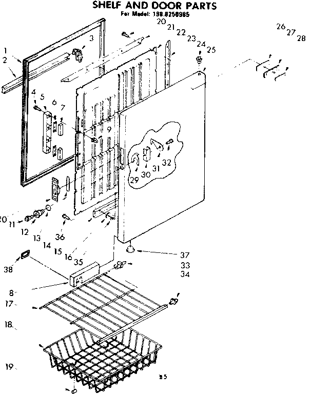 Shelf and door parts
