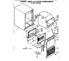 Kenmore 1988804830 cabinet liner and door components diagram