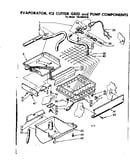 Evaporator ice cutter grid and pump components