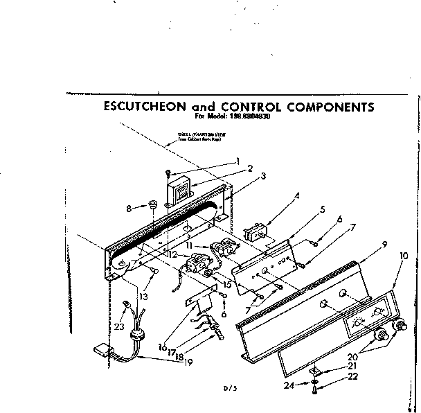 Escutcheon and controls