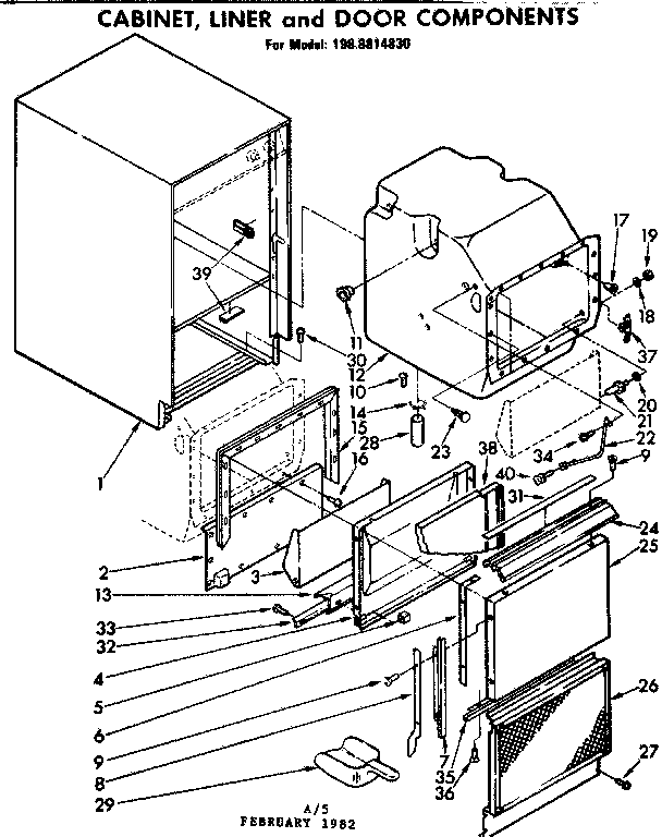 Cabinet, liner & door components