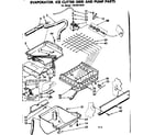 Kenmore 1988814830 evaporator, ice cutter grid & pump parts diagram