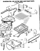 Evaporator, ice cutter grid & pump parts