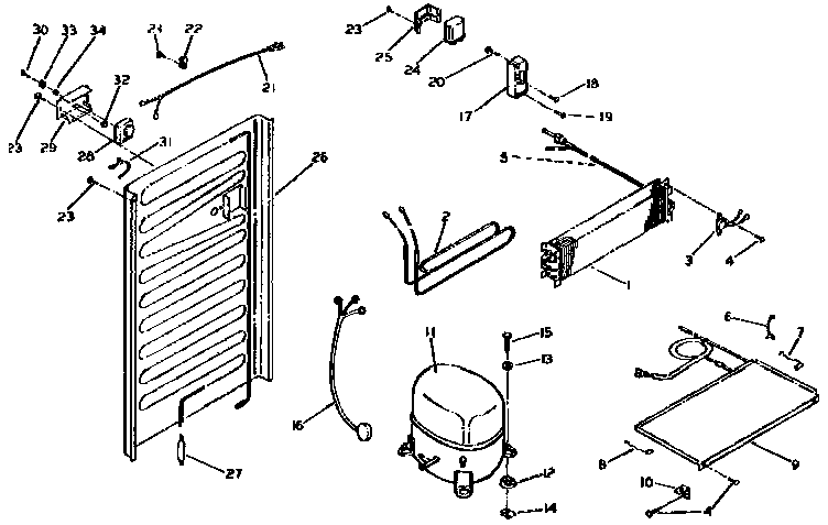 REFIRGERATOR UNIT PARTS