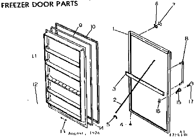 Freezer door parts