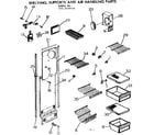 Kenmore 2537630210 shelving, supports and air handling parts diagram